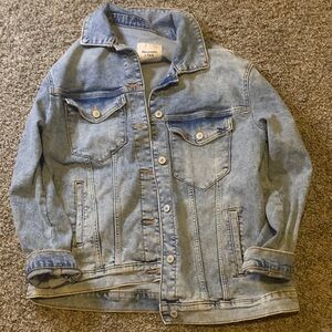 Denim Jacket with Button Closure